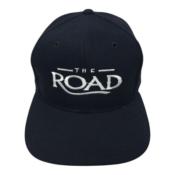 The Road Embroidered Snapback Cap Trucker Baseball Hat Yupoong Wool Blend Blue - Picture 1 of 13